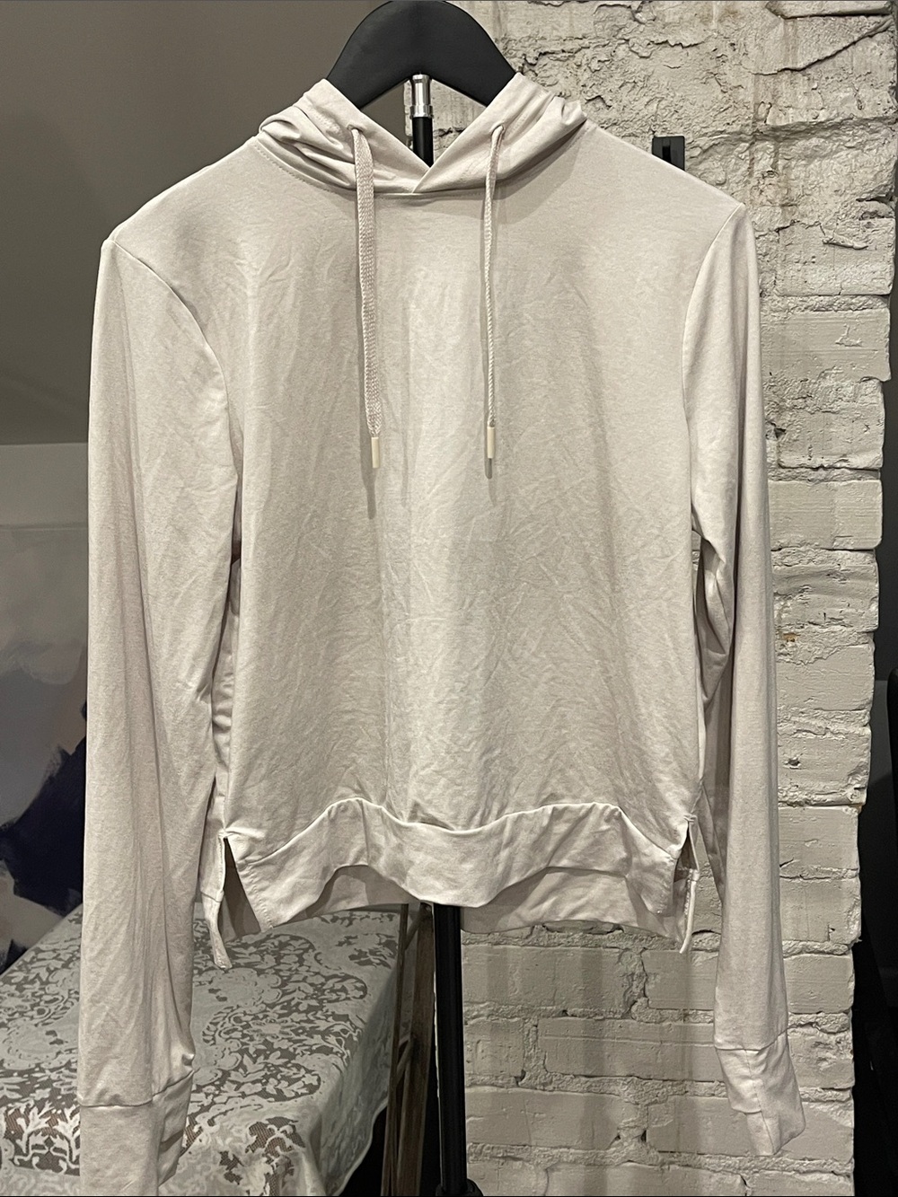 All in motion athletic hoodie pale taupe